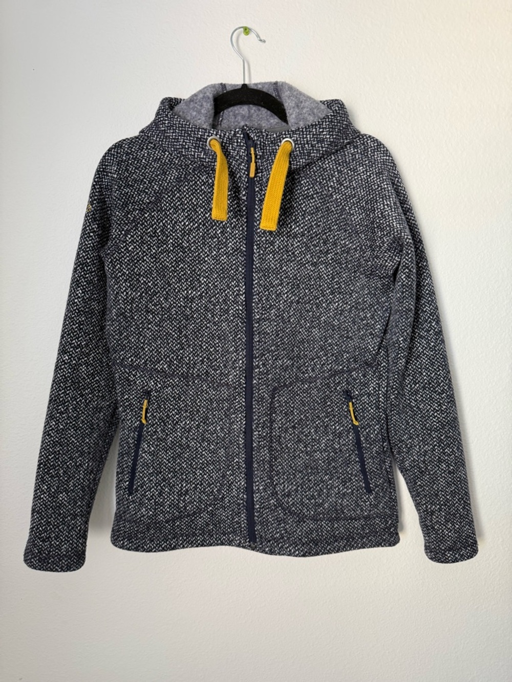 RAB Women's Amy Hooded Zip Jacket Gray with Yellow Accents Size M S1